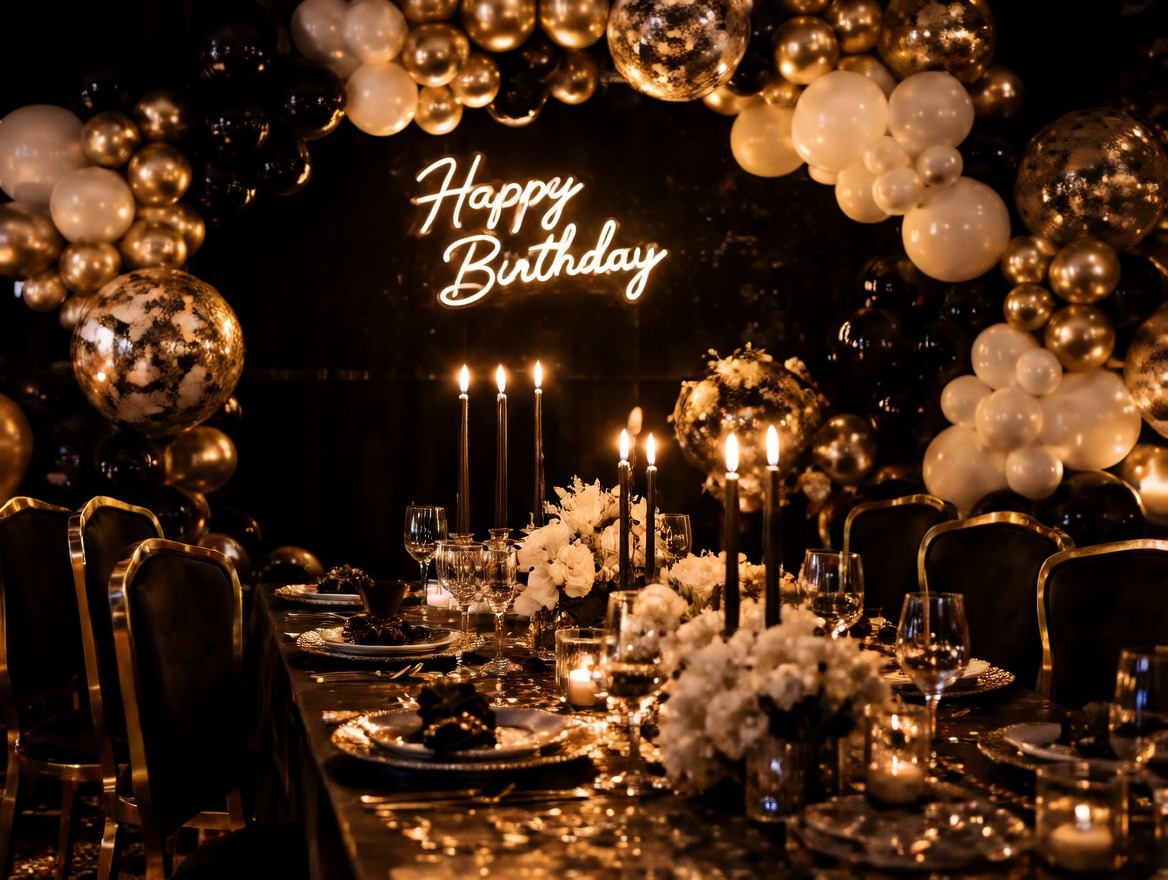 Birthday Party Celebration with Balloons